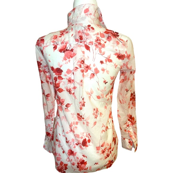 LAUREN RALPH LAUREN - Floral Pink Button Down Blouse. Size PXS - Picture 6 of 13
